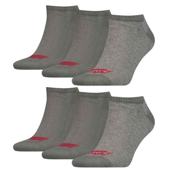 6 Paar Levis 168SF Low Cut Batwing Logo Unisex Socken Sneakersocken Strümpfe 903...