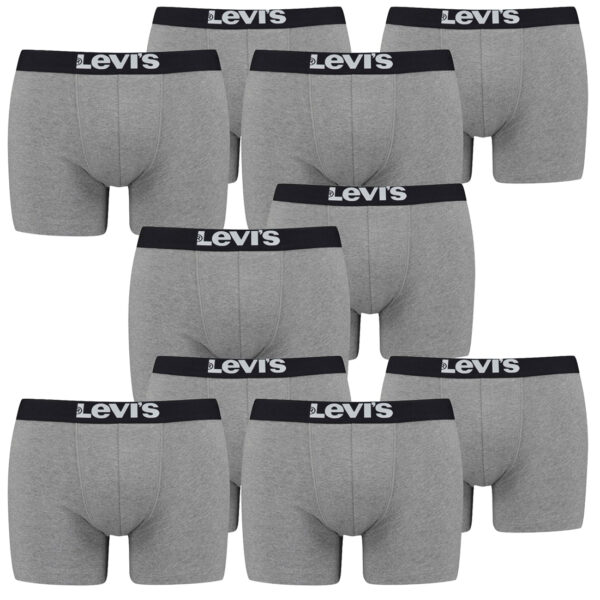 10er Pack Herren Levis Solid Basic Boxer Brief Boxershorts Unterwäsche Pants