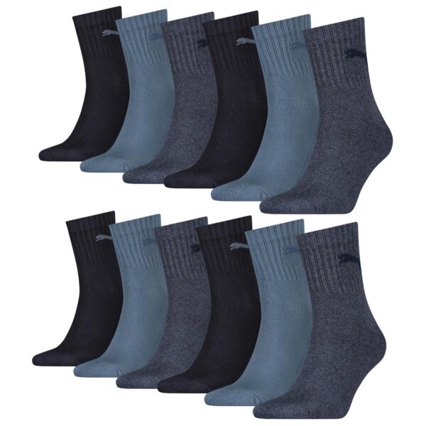 12 Paar Puma Socken Short Crew Sportsocken Tennis Socken Gr. 35 - 49 Unisex