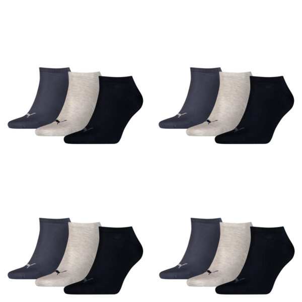 12 Paar Puma Sneaker Invisible Socken Gr. 35 - 49 Unisex für Damen Herren Füßlin...