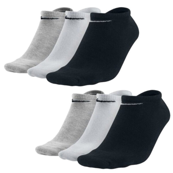 6 Paar Nike Sneaker Socken No Show Füßlinge schwarz / weiß / Mehrfarbig