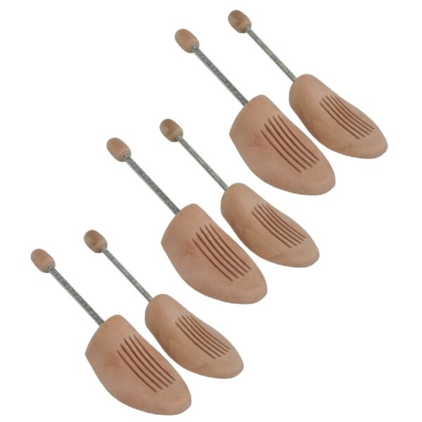 Multipack 3 Paar Holz Spiralfeder Schuhspanner von Gr. 36-48 (Set von 3 Paar) Mu...