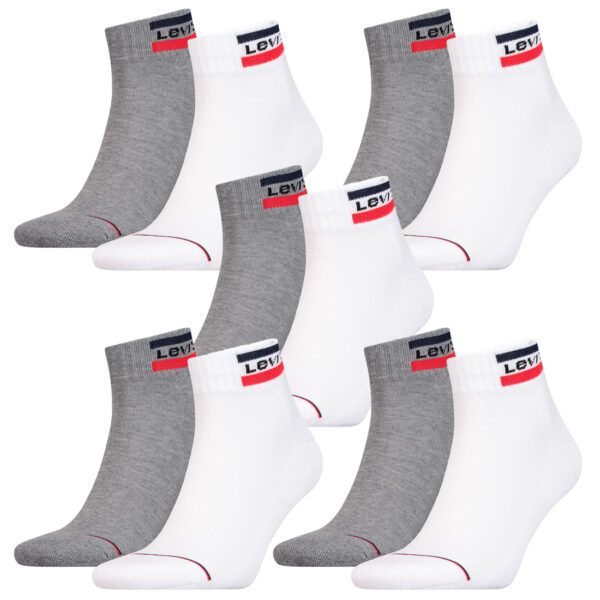 10 Paar Levis 144NDL Mid Cut SPRTWR L Unisex Socken Strümpfe 902011001