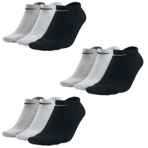 9 Paar Nike Sneaker Socken No Show Füßlinge schwarz / weiß / Mehrfarbig