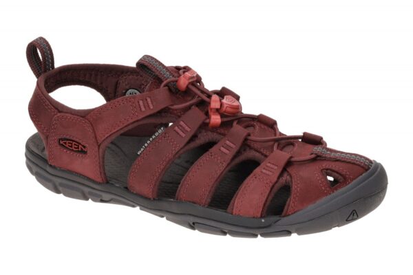 Keen CLEARWATER CNX LEATHER 1025088 bordo - Outdoor Sandale f?r Damen