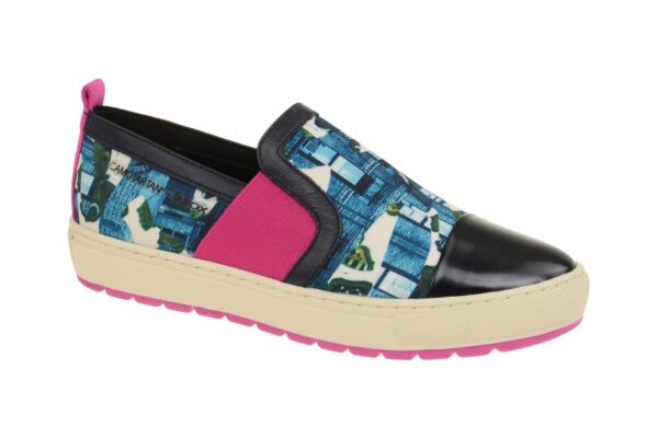 Geox Respira Breeda Damen Slippers in blau - Camotartan Design