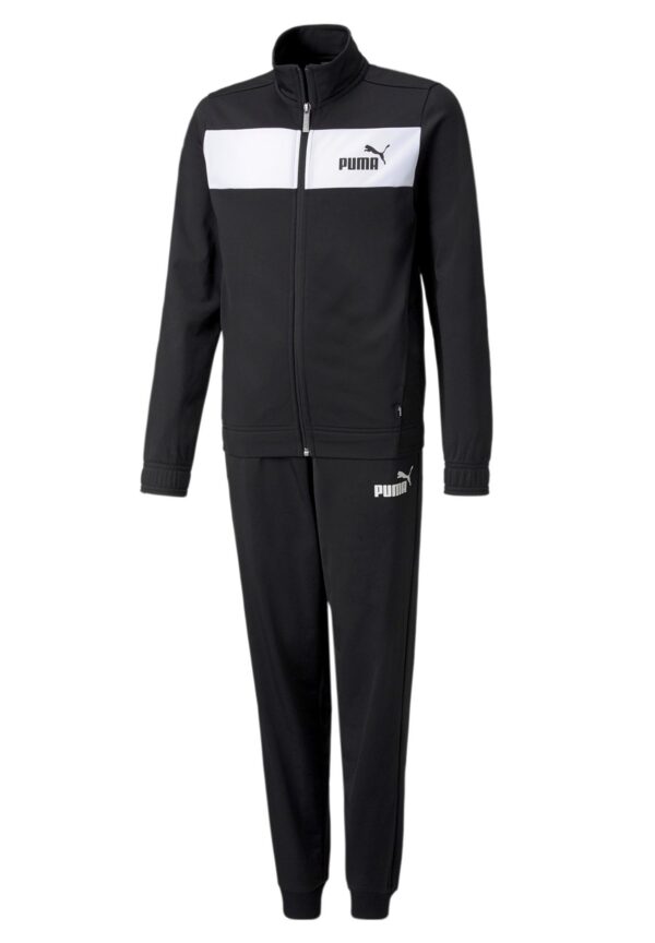 Puma Poly Suit cl B Kinder Unisex Trainingsanzug Sportanzug 589371 01 Schwarz