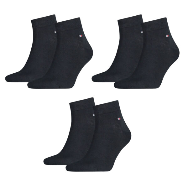 TOMMY HILFIGER Herren Quarter Socken Business Sneaker Socken 6 Paar