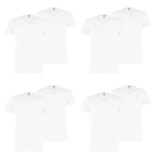 8 er Pack Puma Basic V Neck T-Shirt Men Herren Unterhemd V-Ausschnitt