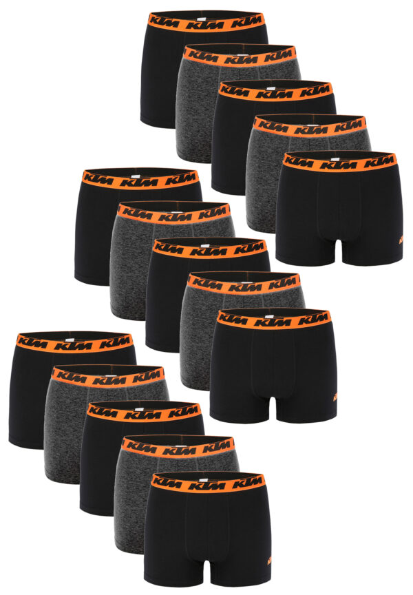 KTM by FREEGUN Boxershorts für Herren Unterwäsche Pant Men´s Boxer 15 er Pack