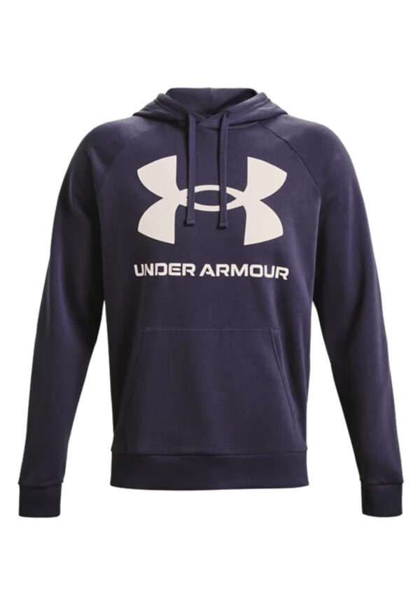 Under Armour Rival Fleece Big Logo Hoodie Herren Sweatshirt 1357093 558 blau