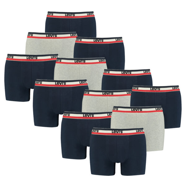 12er Pack Herren Levis SPRTSWR LOGO BOXER BRIEF Boxershorts Unterwäsche Pants