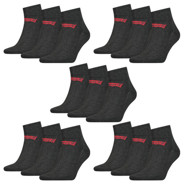 15 Paar Levis 168SF Mid Cut Unisex Socken Sneakersocken Strümpfe 903051001