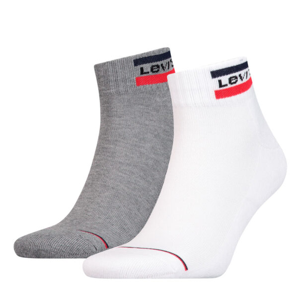 2 Paar Levis 144NDL Mid Cut SPRTWR L Unisex Socken Strümpfe 902011001