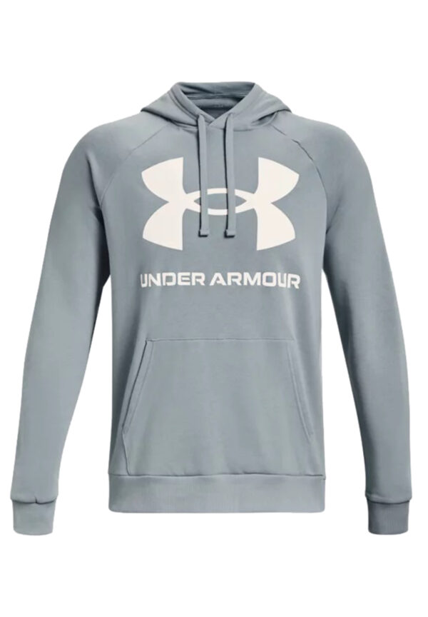 Under Armour Rival Fleece Big Logo Hoodie Herren Sweatshirt 1357093 465 blau