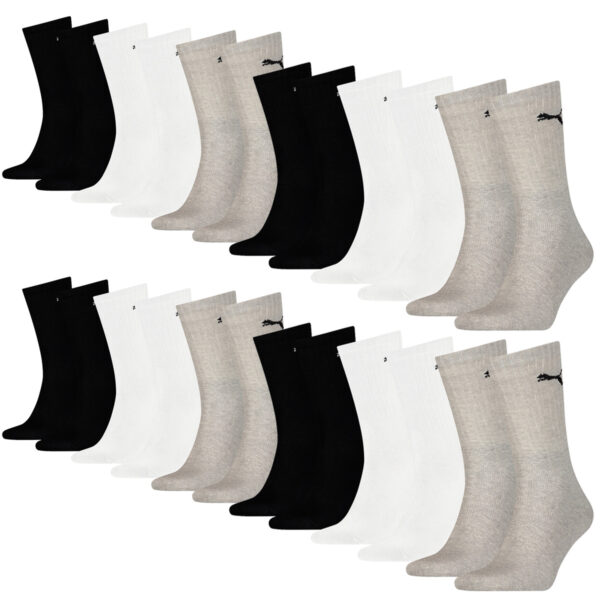 24 Paar Puma Socken Cush Crew Sportsocken Tennis Socken Unisex