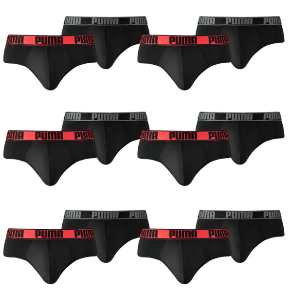 12 er Pack Puma Herren Active Brief Unterwäsche Sport Slip