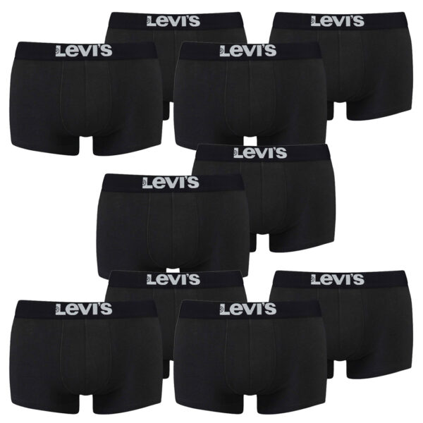 10er Pack Levis Men Solid Basic Trunk Boxershorts Unterhose Pant Unterwäsche