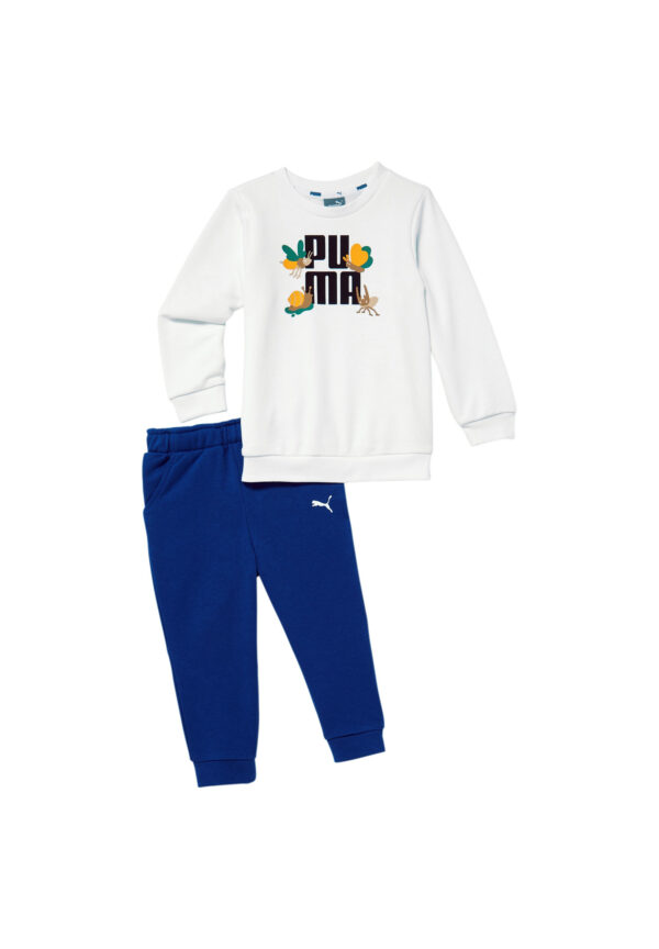 Puma Small World Infants Set TR Kinder Jogginganzug weiß/blau 670133 02