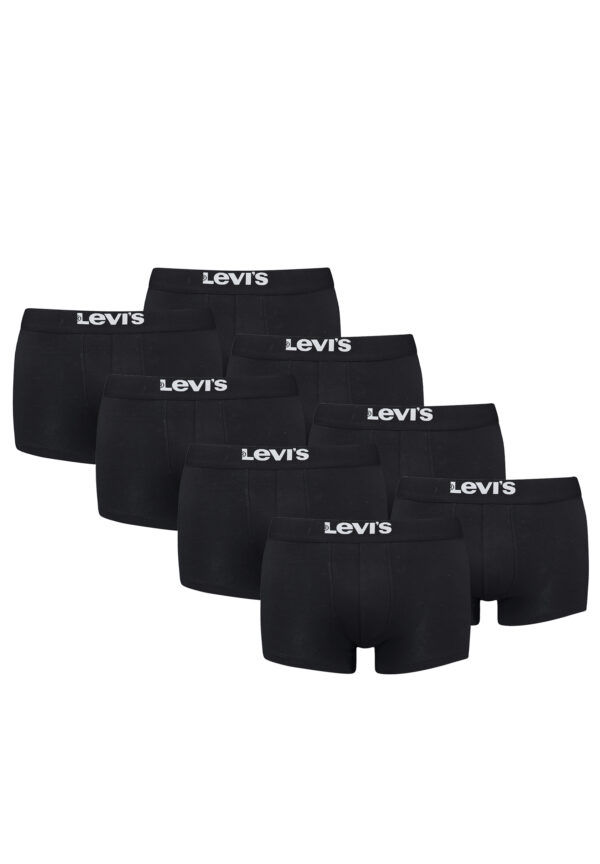 Levi's Solid Basic Herren Boxershorts Unterwäsche aus Bio-Baumwolle im 8er Pack