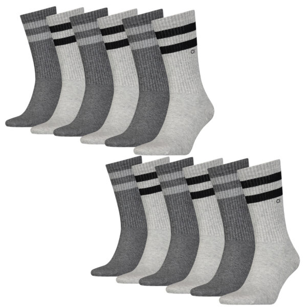 12 Paar Calvin Klein Stripes Herren Sportsocken Tennissocken