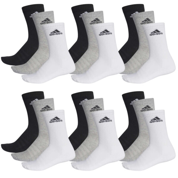 adidas CUSHIONED CREW Tennissocken Sportsocken Damen Herren Unisex 18 Paar