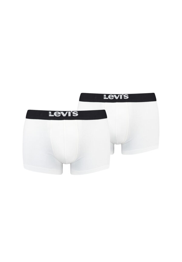 Levi's Solid Basic Herren Boxershorts Unterwäsche aus Bio-Baumwolle im 2er Pack