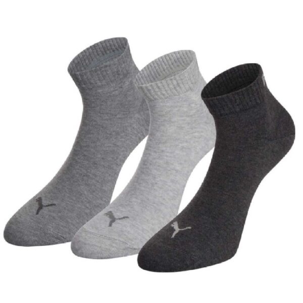 3 Paar Puma Sneaker Quarter Socken Gr. 35 - 49 Unisex für Damen Herren Füßlinge