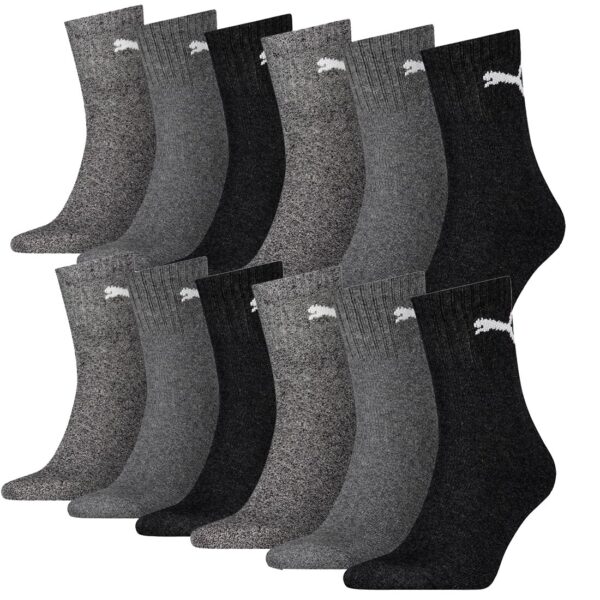 12 Paar Puma Socken Short Crew Sportsocken Tennis Socken Gr. 35 - 49 Unisex