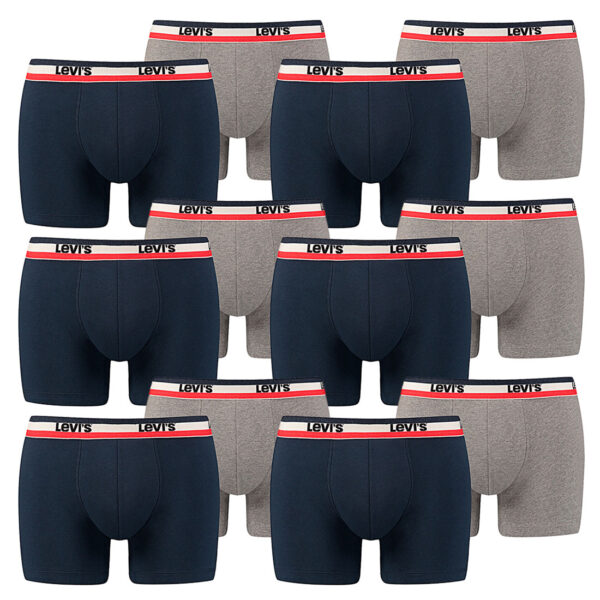 12er Pack Herren Levis SPRTSWR LOGO BOXER BRIEF Boxershorts Unterwäsche Pants