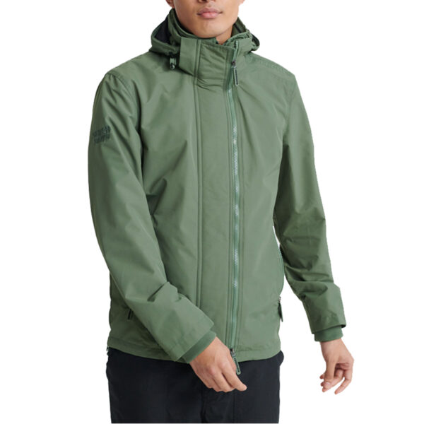 Superdry Tech Hood Pop Zip Windcheater Herren Windjacke Windbreaker Khaki