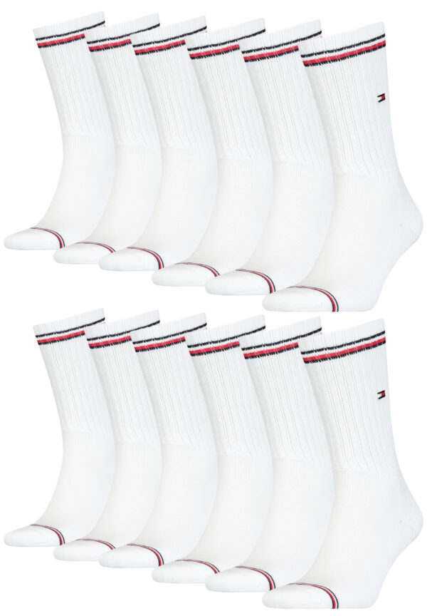 12 Paar TOMMY HILFIGER Herren ICONIC Socken Gr. 39 - 49 Tennis Socken