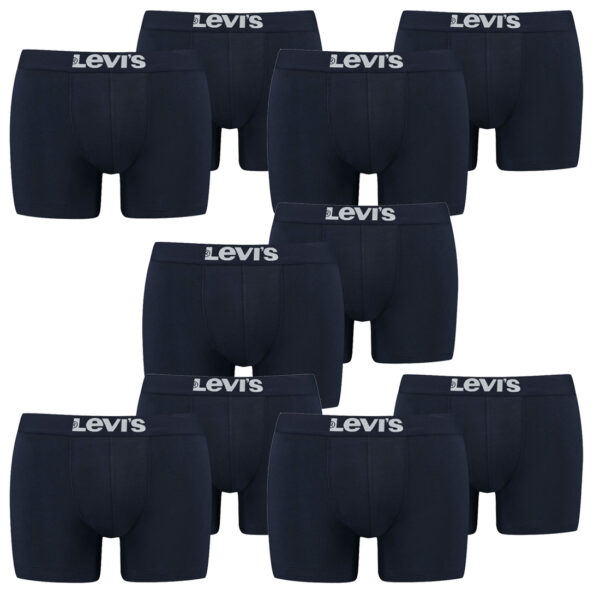 10er Pack Herren Levis Solid Basic Boxer Brief Boxershorts Unterwäsche Pants