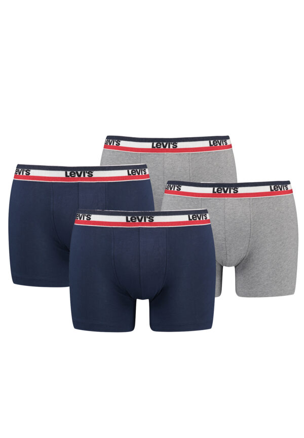 Levi's Sportswear Logo Herren Boxershorts Unterwäsche aus Bio-Baumwolle im 4er P...