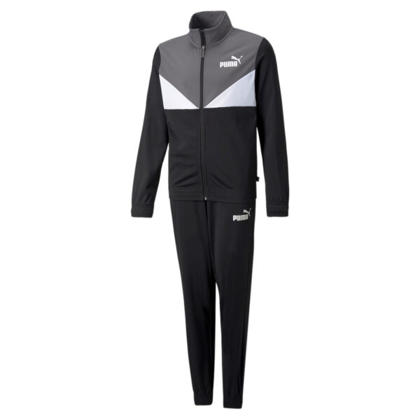 Puma Colorblock Poly Suit cl B Kinder Unisex Trainingsanzug Sportanzug 589372 01...