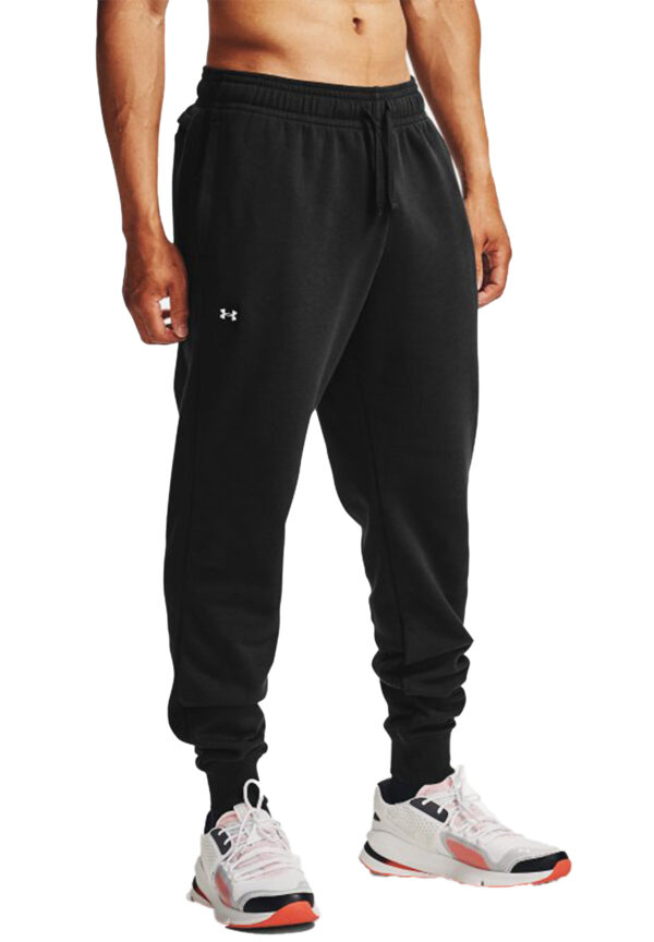 Under Armour Rival Fleece Jogger Herren Fitness Hose Sporthose 1357128 001 schwa...