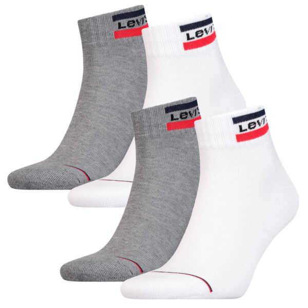 4 Paar Levis 144NDL Mid Cut SPRTWR L Unisex Socken Strümpfe 902011001