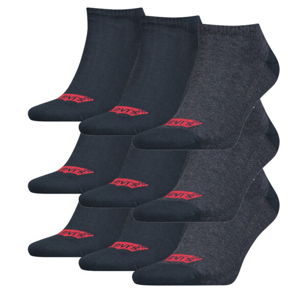 9 Paar Levis 168SF Low Cut Batwing Logo Unisex Socken Sneakersocken Strümpfe 903...