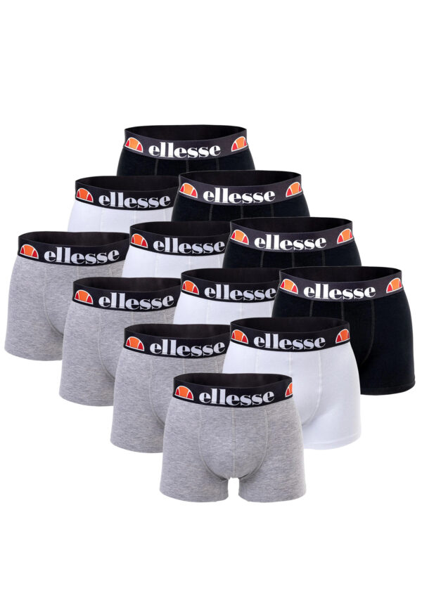 Ellesse Boxershorts Fashion Boxer Herren Trunk Shorts Unterwäsche 12er Pack