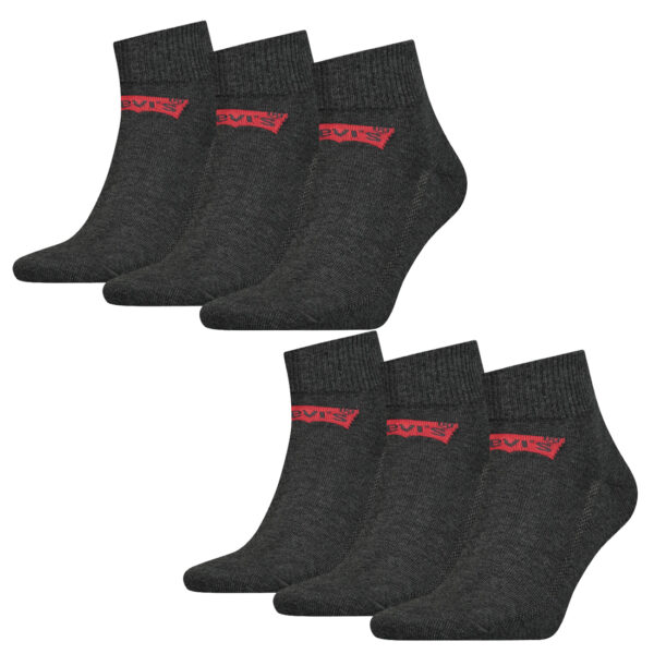 6 Paar Levis 168SF Mid Cut Unisex Socken Sneakersocken Strümpfe 903051001